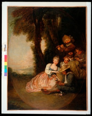 Antoine Watteau, "La Déclaration attendue" © Musées d'Angers, Pierre David