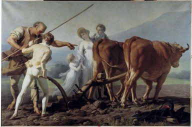 François-André VINCENT,  La leçon de labourage,  1793-1798 © Mairie de Bordeaux/Lysiane Gauthier 
