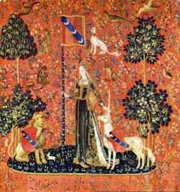 La dame à la licorne, Le toucher