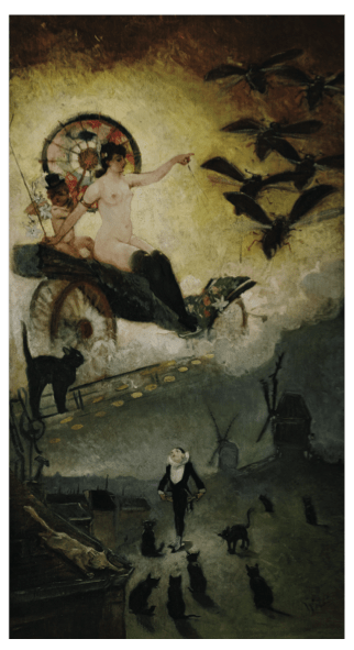 Adolphe Willette,"Passage de Venus devant le soleil", vers 1885, ©L’Isle-Adam, musée d’Art et d’Histoire Louis-Senlecq