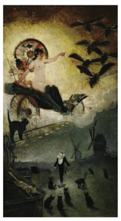 Adolphe Willette,"Adieu au XIXe siècle", vers 1885, ©L’Isle-Adam, musée d’Art et d’Histoire Louis-Senlecq