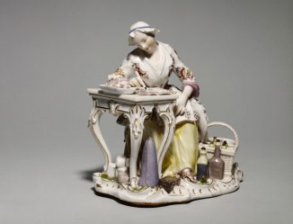 Johann-Joachim Kändler (1706-1775), "La ménagère écrivant dans son livre de comptes" ou "l'Economie" ,entre 1756 et 1758 © Musée Cognacq-Jay / Roger-Viollet