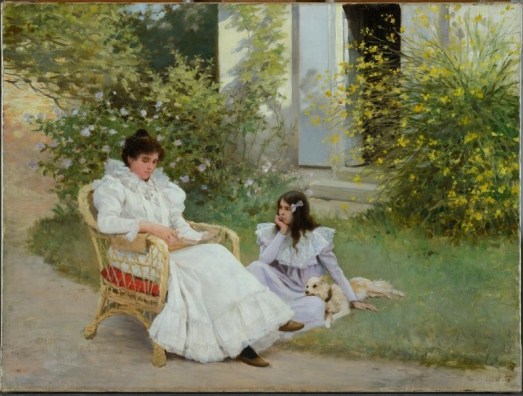 Dabat-Ponsan, "Mère et fille dans un jardin breton" © MBA Tours / photo François Lauginie