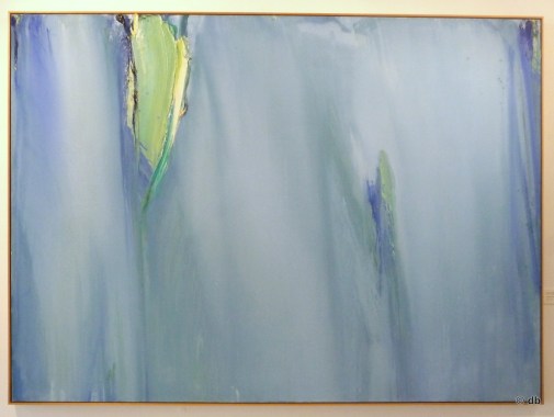 Olivier Debré, "Longue traversée gris bleu de Loire à la tache verte" (1976) acquis en 1980 ©MBA Tours, photo db