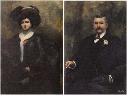Portraits de Marie-Louise Cognacg, née Jay et d'Ernest Cognacq, par Jeanne Madeleine Favier (1903) © db