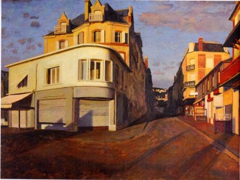 Jean-Baptiste Sécheret, "La rue de Paris", 2003, huile sur papier marouflé © Henri Delage
