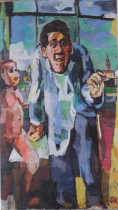 Oskar Kokoschka, "Autoportrait au chevalet" ,1922 / Léopold Collection II, Vienne © Fondation Oskar Kokoschka / ADAGP, Paris 2015