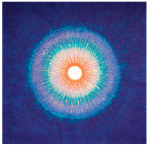 BANG Hai Ja (1937 - ) "Naissance de lumière", 2014 pigments naturels sur papier © Bang Hai Ja/Jean-Martin Barbut