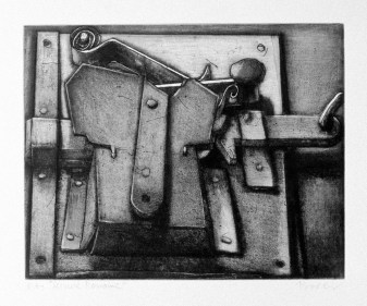 " Serrure Romaine", gravure sur cuivre, 2001 © Devorah Boxer