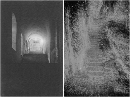 "La Roche-Guyon Le château invisible", l'escalier du théâtre et le Jardin anglais / Photos Pauline Fouché 