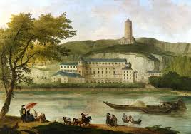 Hubert Robert, "vue du château de Madame d'Enville, La Roche-Guyon, 1773