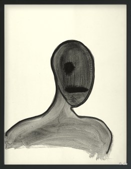 Personnage disparu (1963) - Encre sur papier - 76_56,5cm_Zlotykamien_galerie Mathgoth